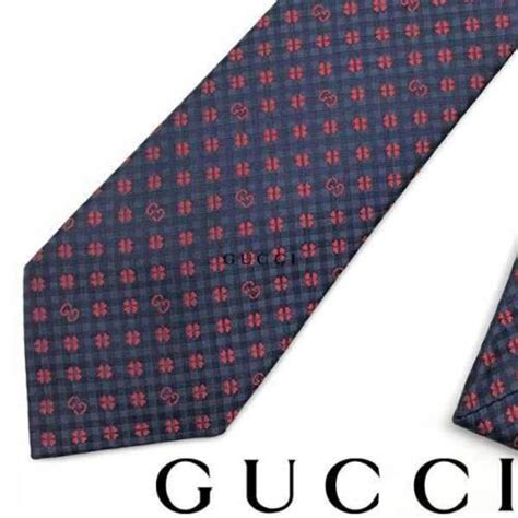 GUCCI Silk Tie Clover x GG 597126 4E002 Gucci 